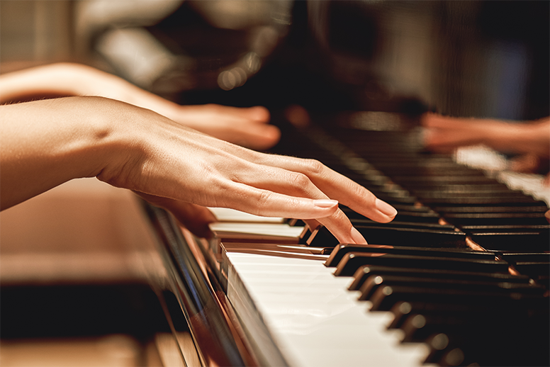 Le système silencieux sur un piano